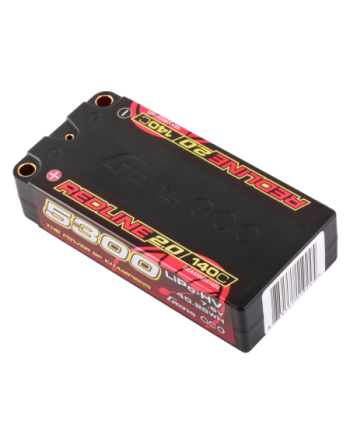 GENS ACE REDLINE 2.0 SERIES 5300 mAh SHORTY 7.6V HV 140C 2S1P HC 5.0mm BANANA BULLET - GEA53002S14D5