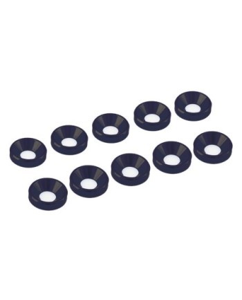 ARANDELA ALU. CONICA M3 NEGRA (10u.)