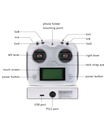 EMISORA i6S 10CH CON RECEPTOR iA6B S-BUS (6CH AFHDS 2A) FLYSKY