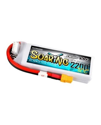GENS ACE SOARING 2200 mAh 14.8V 30C 4S1P WITH XT60-GEA22004S30X6