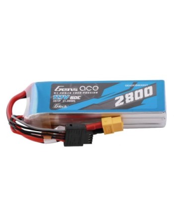 GENS ACE G-TECH SOARING 2800 mAh 11.1V 60C 3S1P WITH XT60-GEA283S60X6GT