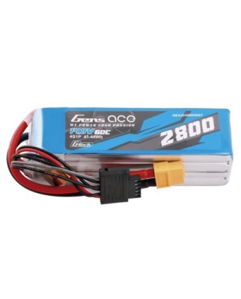 GENS ACE G-TECH SOARING 2800 mAh 14.8V 60C 4S1P WITH XT60-GEA284S60X6GT