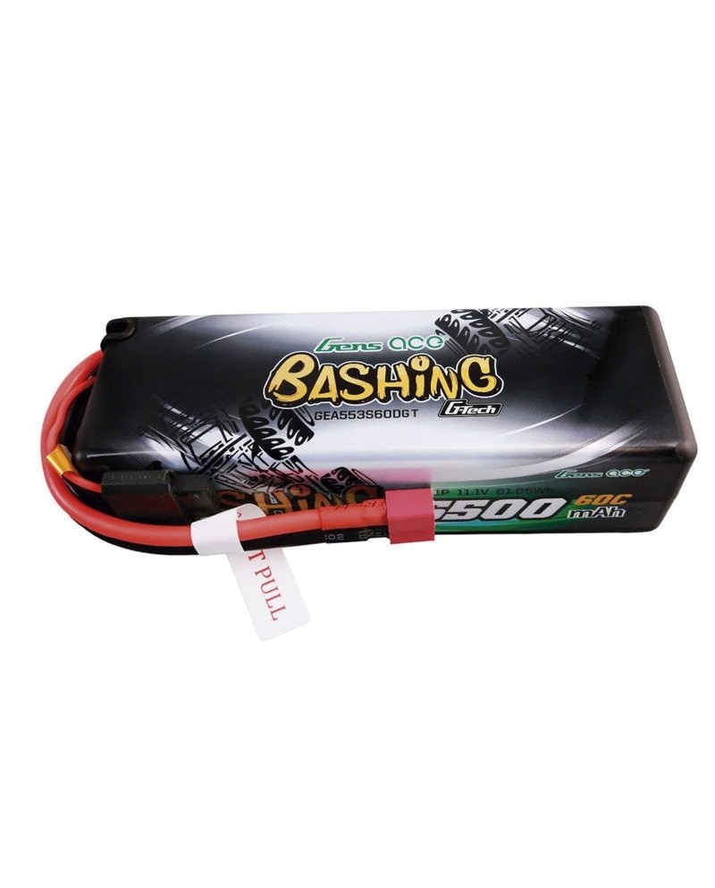 GENS ACE G-TECH 5500 mAh 11.1V 60C 3S1P WITH T-DEAN BASHING SERIES - GEA553S60DGT