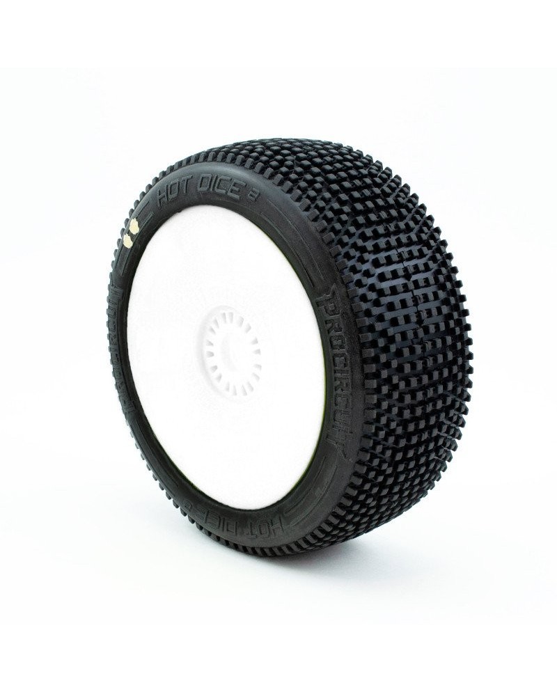 HOT DICES v2 BUGGY S1 (SUPER SOFT) EN LLANTA BLANCA (2pcs.)