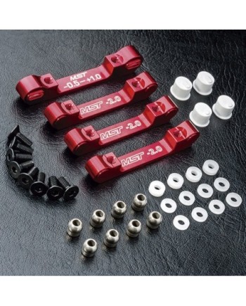 SET PLACAS CONVERGENCIA ALUMINIO RMX2.5 ROJO MST