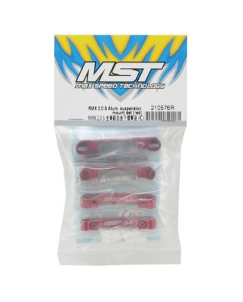 SET PLACAS CONVERGENCIA ALUMINIO RMX2.5 ROJO MST