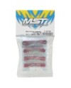 SET PLACAS CONVERGENCIA ALUMINIO RMX2.5 ROJO MST