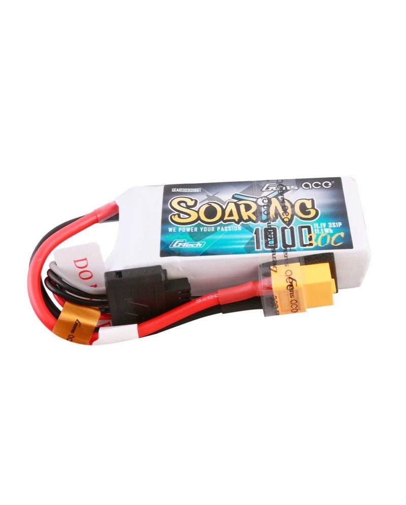GENS ACE G-TECH SOARING 1000 mAh 11.1V 30C 3S1P WITH XT60-GEA103S30X6GT