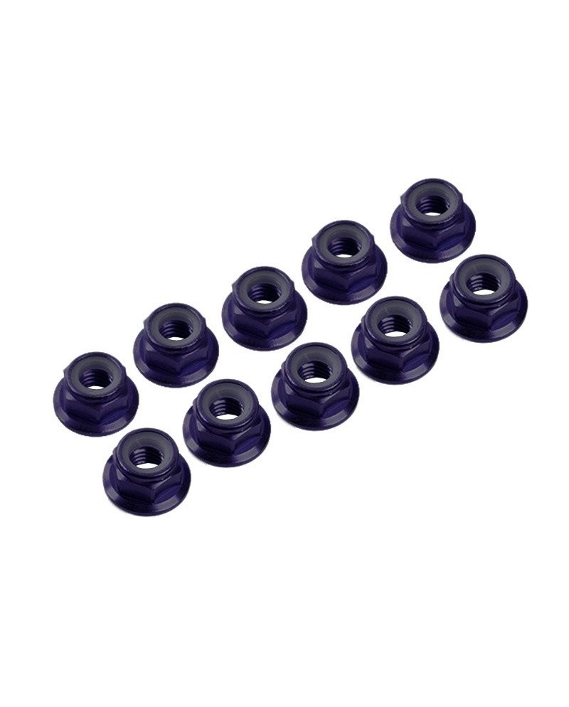 AUTOBLOCANTE ALU. M3 FLANGED NEGRO (10u.)