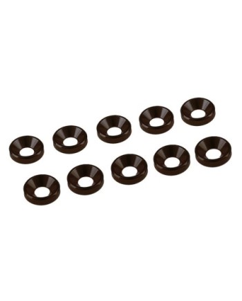 ARANDELA ALU. CONICA M4 NEGRA (10u.)