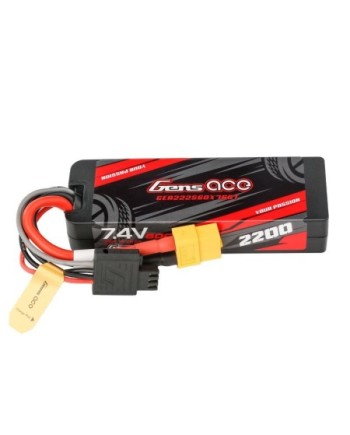 GENS ACE G-TECH 2200 mAh 7.4V 60C 2S1P GRP-76 WITH XT60-GEA222S60X76GT