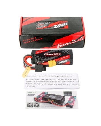 GENS ACE G-TECH 2200 mAh 7.4V 60C 2S1P GRP-76 WITH XT60-GEA222S60X76GT