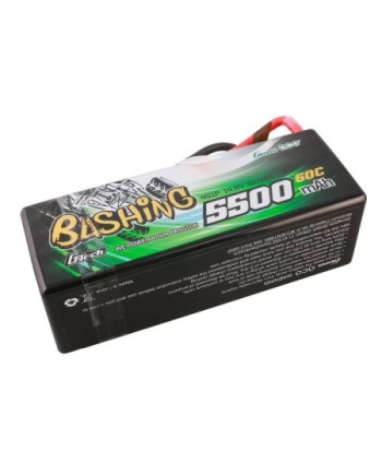 GENS ACE G-TECH 5500 mAh 14.8V 60C HC 4S1P WITH T-DEAN BASHING SERIES - GEA554S60X9GT