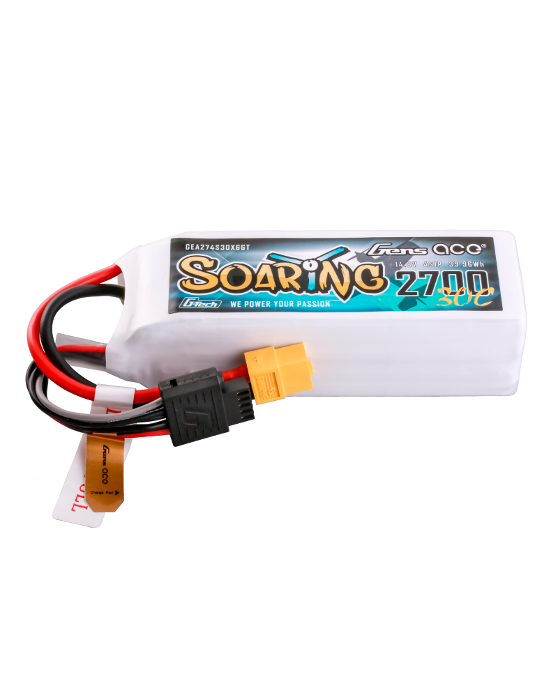 GENS ACE G-TECH SOARING 2700 mAh 14.8V 30C 4S1P WITH XT60-GEA274S30X6GT