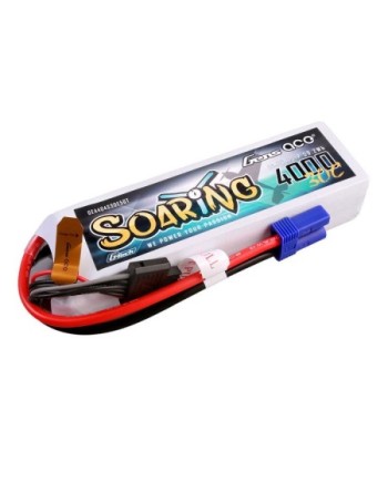 GENS ACE G-TECH SOARING 4000 mha 14.8V 30C 3S1P WITH EC5 - GEA404S30E5GT