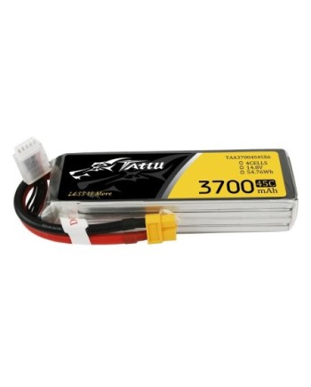 TATTU 3700 mAh 14.8V 45C 4S1P WITH XT60-TAA37004S45X6