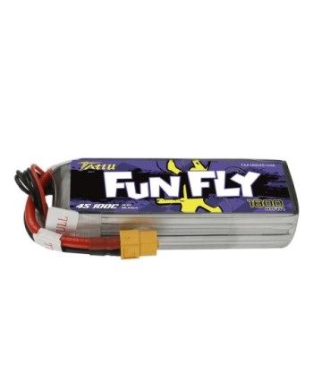 TATTU FUNFLY SERIES 1800 mha 14.8V 100C 4S1P WITH XT60 - TAA18004S10X6