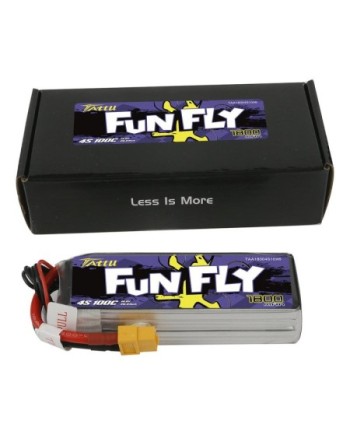TATTU FUNFLY SERIES 1800 mha 14.8V 100C 4S1P WITH XT60 - TAA18004S10X6