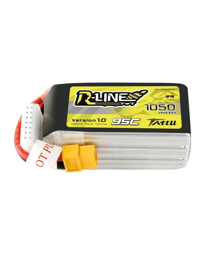 TATTU R-LINE VERSION 4.0 1050 mha 22.2V 95C 6S1P WITH XT60 - TAA10506S95X6
