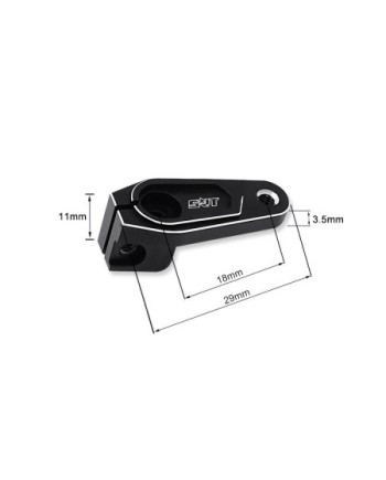 TR-X6S - SERVO HORN ALUMINIO 25T OFFSET 11mm LARGO 18mm