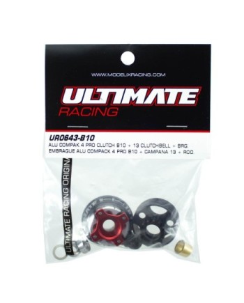 KIT EMBRAGUE ALU. COMPACK 4 PRO B10 + CAMPANA Z13 Y ROD.