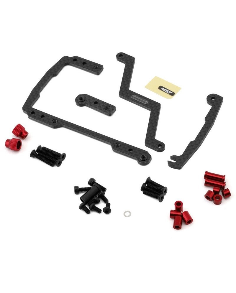 SOPORTE BATERIA SHORTY CARBONO ROJO RMX