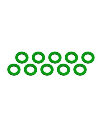 ARANDELAS ALUMINIO (3x6x0,5mm) VERDE (10u.)