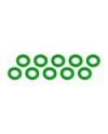 ARANDELAS ALUMINIO (3x6x0,5mm) VERDE (10u.)