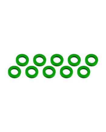 ARANDELAS ALUMINIO (3x6x1mm) VERDE (10u.)