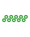 ARANDELAS ALUMINIO (3x6x1mm) VERDE (10u.)