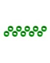 ARANDELAS ALUMINIO (3x6x2mm) VERDE (10u.)