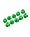 AUTOBLOCANTE ALU. M4 FLANGED VERDE (10u.)