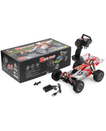 COCHE ELECTRICO RTR 1/14 BUGGY 4WD 2.4 MOTOR 550 60KMH WLTOYS ROJO