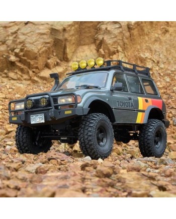 COCHE CRAWLER 1/10 TOYOTA LAND CRUISER 80 RS GRIS FMS