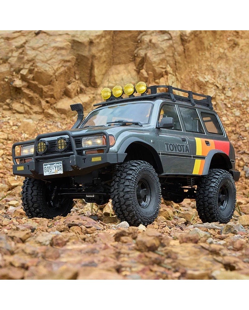 COCHE CRAWLER 1/10 TOYOTA LAND CRUISER 80 RS GRIS FMS