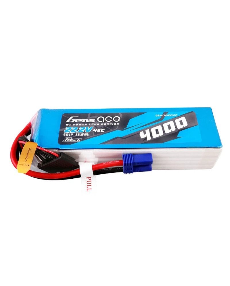 GENS ACE G-TECH 4000 mAh 22.2V 45C 6S1P WITH EC5  - GEA406S45E5GT