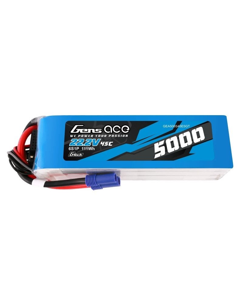 GENS ACE 5000 mAh 22.2V 45C 6S1P WITH EC5 - GEA506S45E5GT