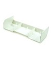 ALERON TRASERO PLASTICO 1/8 BUGGY V2 BLANCO ULTIMATE