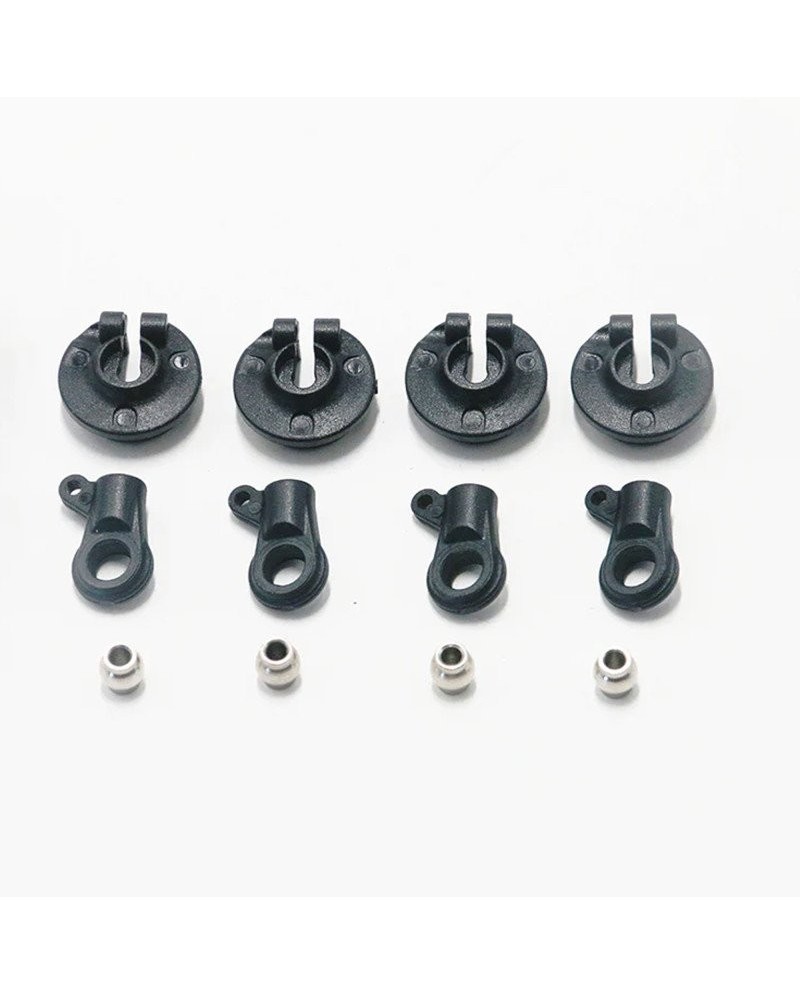 SET ROTULAS Y CAZOLETAS AMORTIGUADOR 1/7 BRONCO
