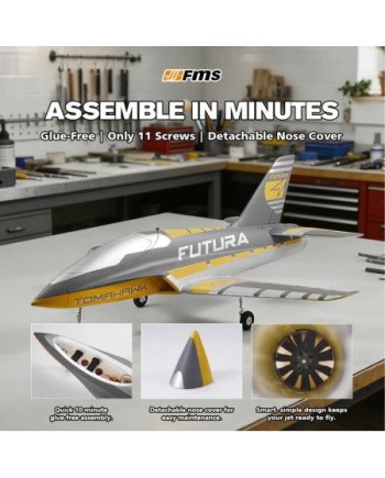 AVION EDF FUTURA 64MM AMARILLO PNP FMS
