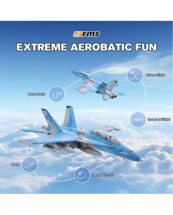 AVION EDF F-18 HORNET (SIM) GRIS 64MM PNP FMS