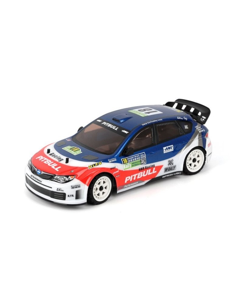 COCHE PITBULL 1/10 RALLY BRUSHLESS 60A 3300KW HNR9804-R 4X4 WATERPROOF BLANCO RTR