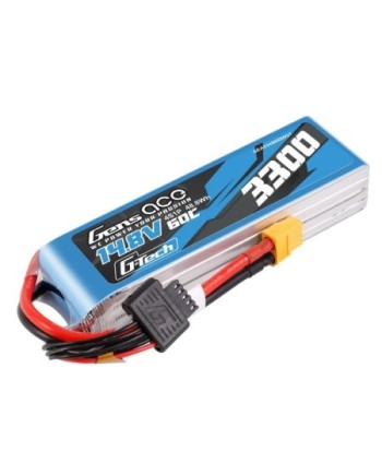 GENS ACE G-TECH 3300 mAh 14.8V 60C 4S1P WITH XT60-GEA334S60X6GT