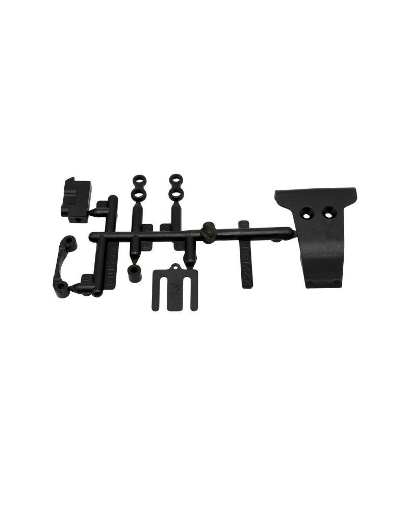 JUEGO PIEZAS DELANTERAS PLÁSTICO (PARAGOLPES/SOPORTE SERVO/RÓTULA ESTABILIZADORA) S12-3 C/D SWORKZ