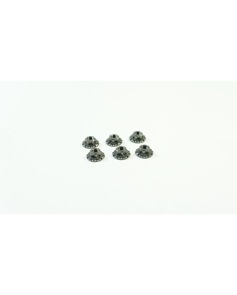 TUERCA RUEDA M4 LIGERA ALUMINIO 7075 GUNMETAL (6U.) S12-3 C/D SWORKZ